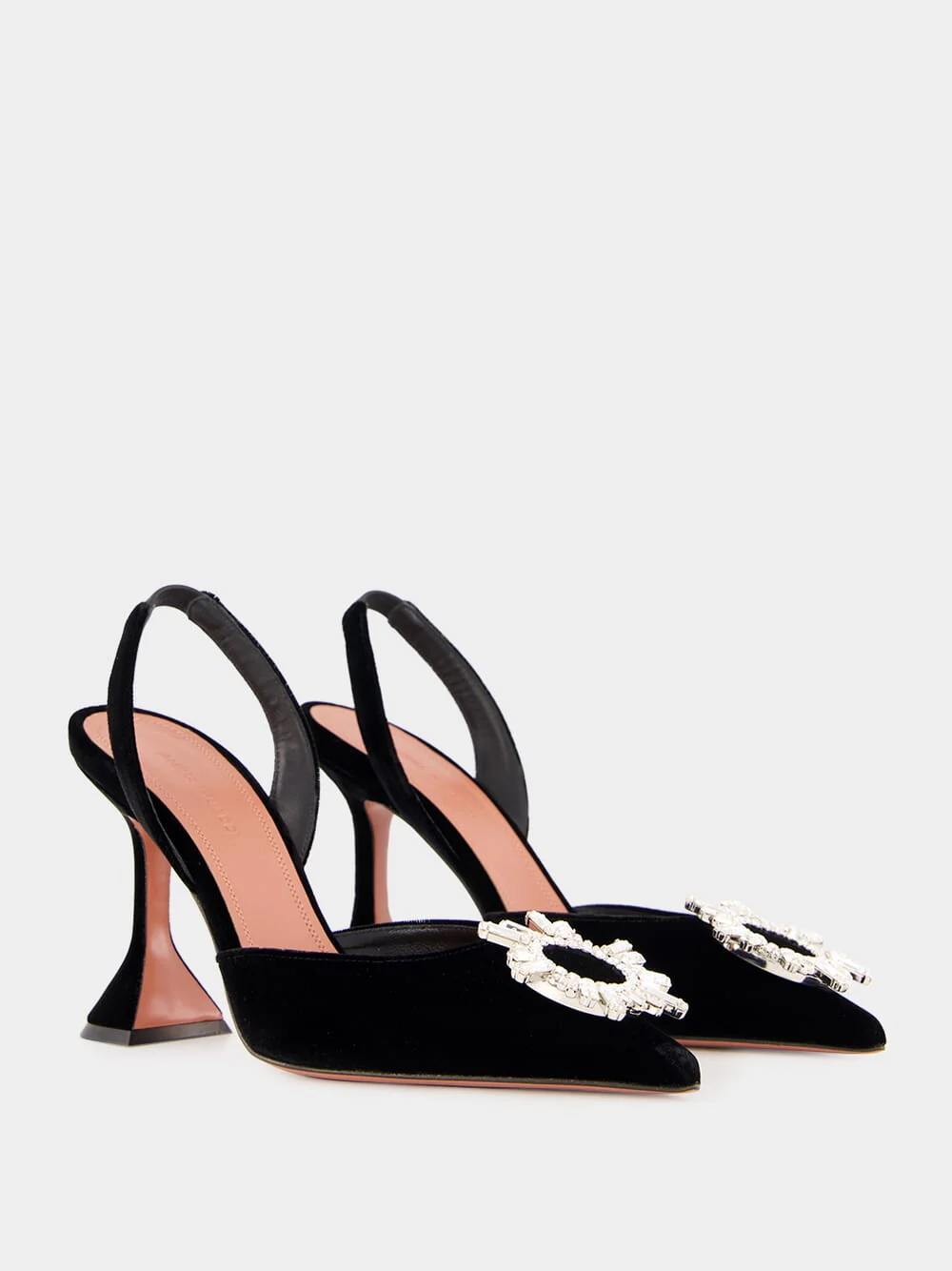 Black Velvet Begum Slingback Pumps - Image 3