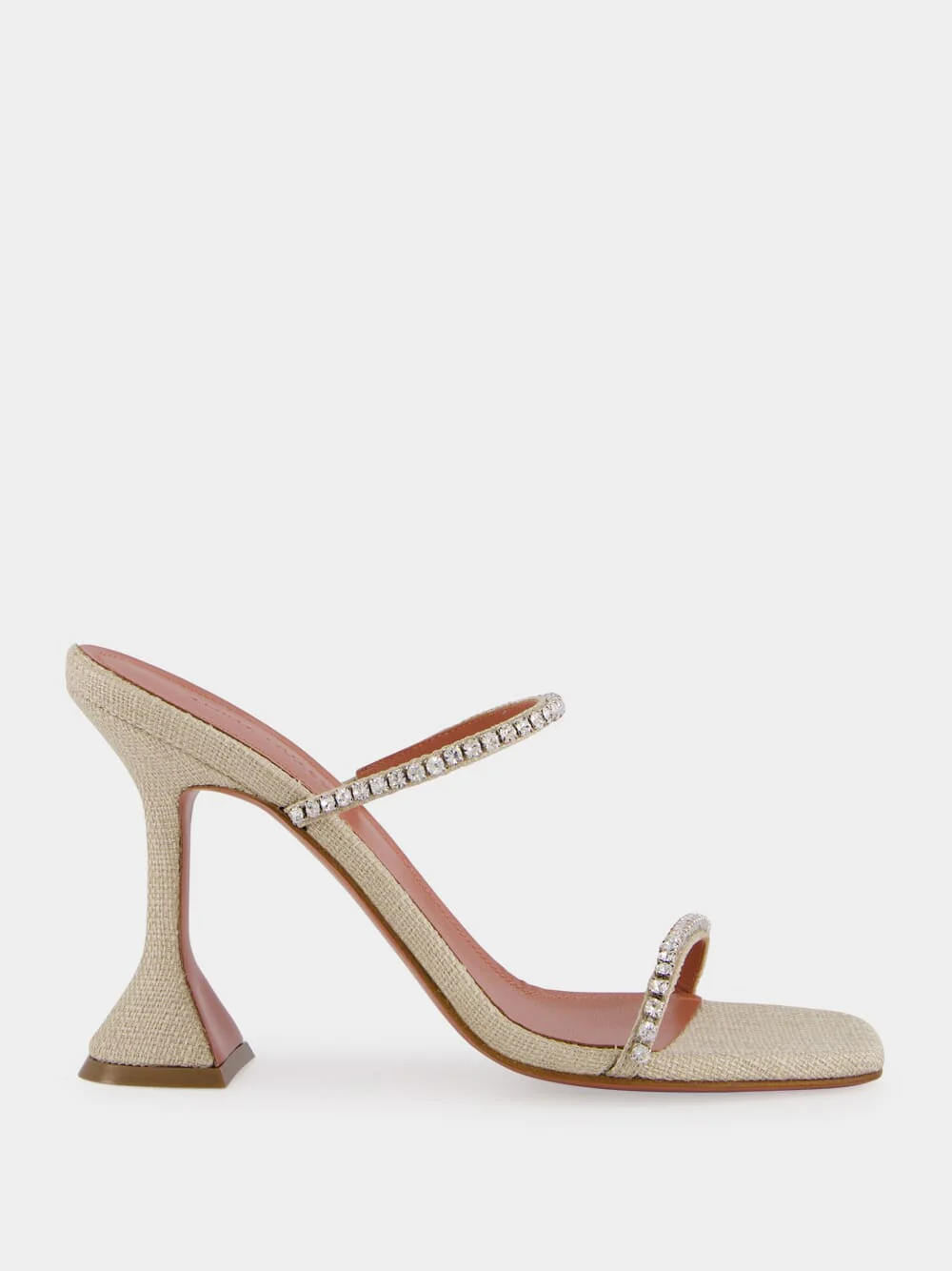 Gilda Beige Canvas Slipper with Crystals - Image 2