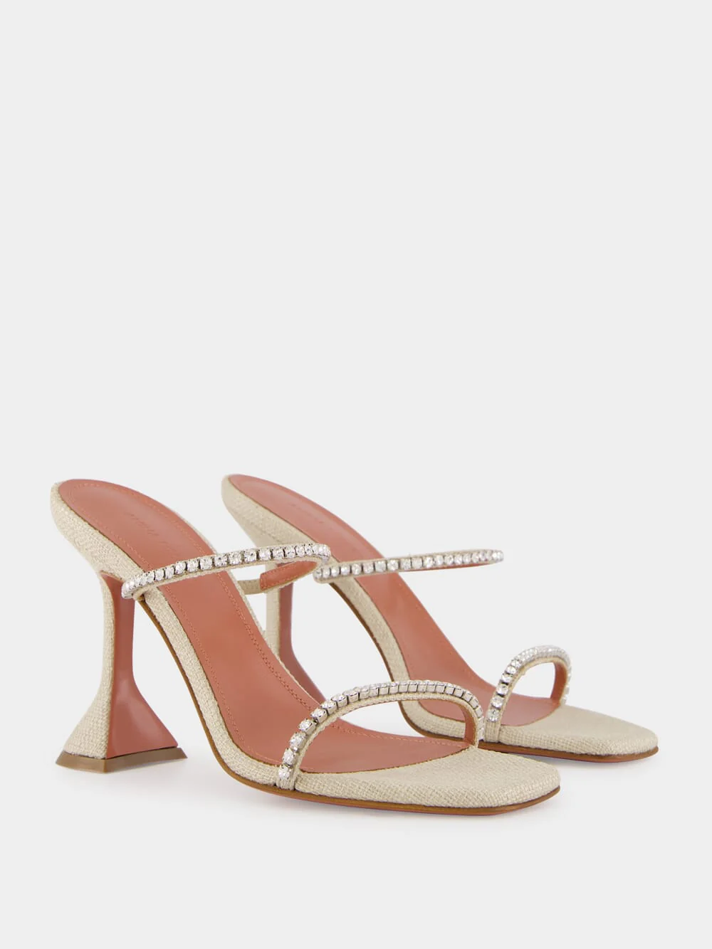 Gilda Beige Canvas Slipper with Crystals - Image 4