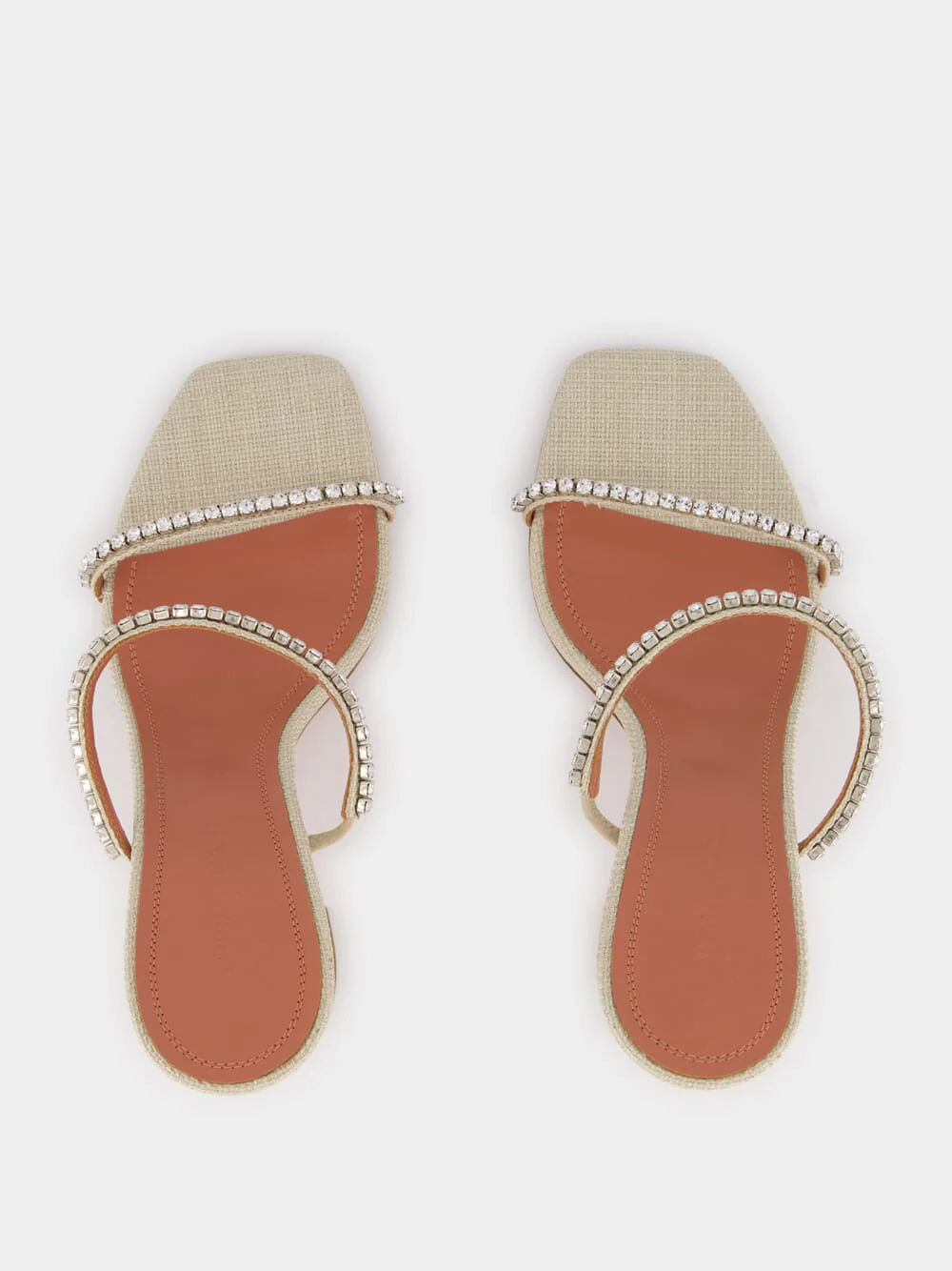 Gilda Beige Canvas Slipper with Crystals - Image 5