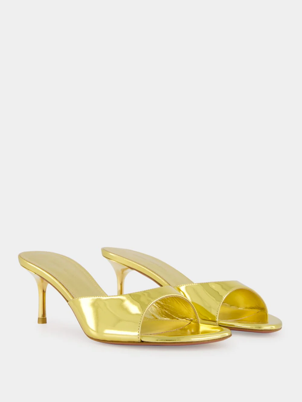 Jeanne Gold Mirror 60mm Slippers - Image 3