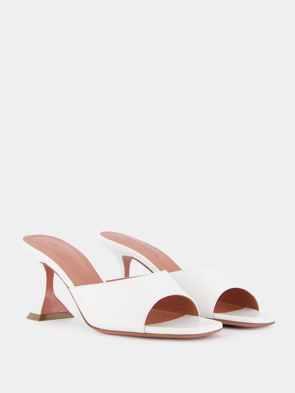 Lupita 70 White Leather Mules - Image 3