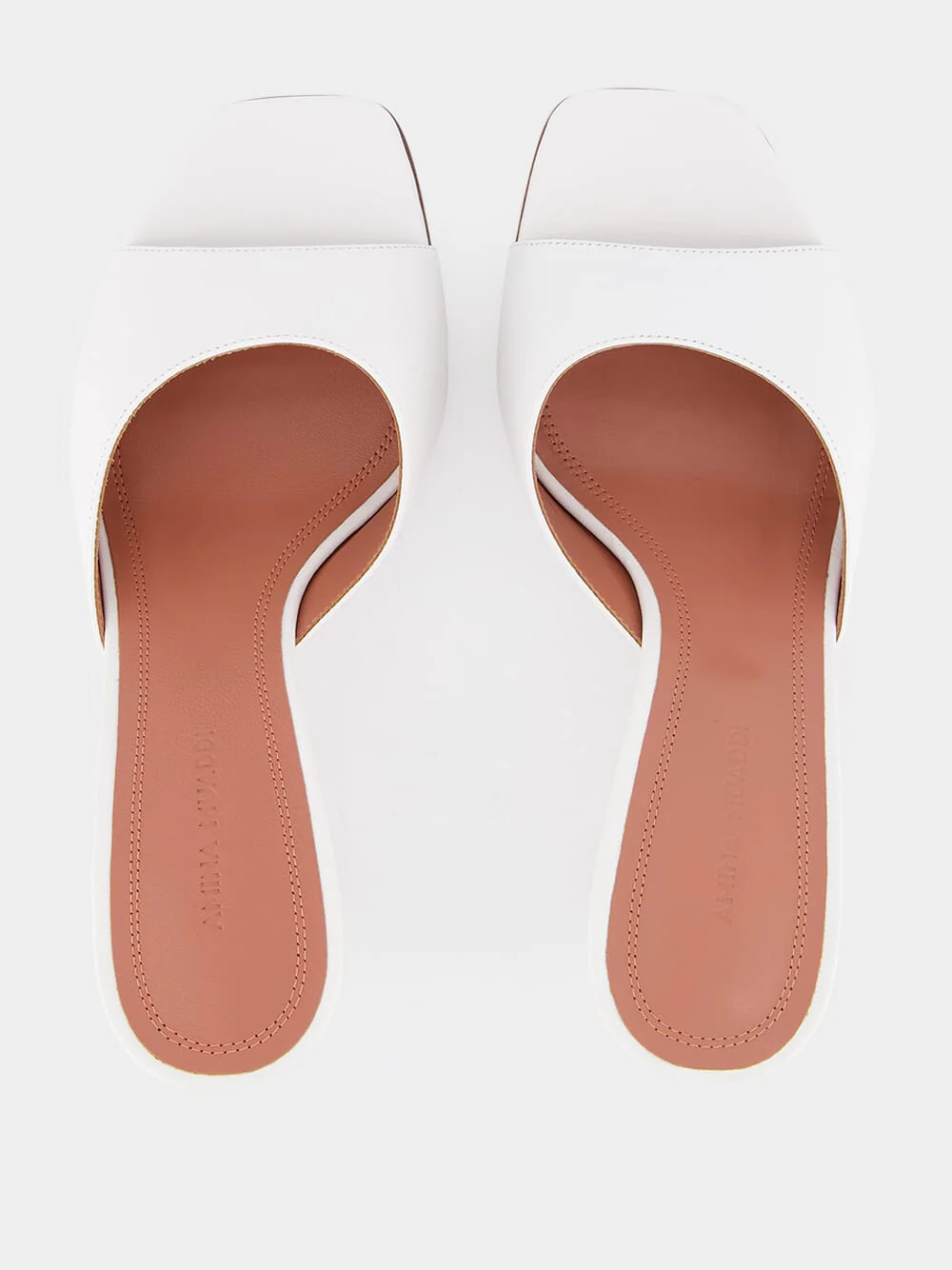 Lupita 70 White Leather Mules - Image 4