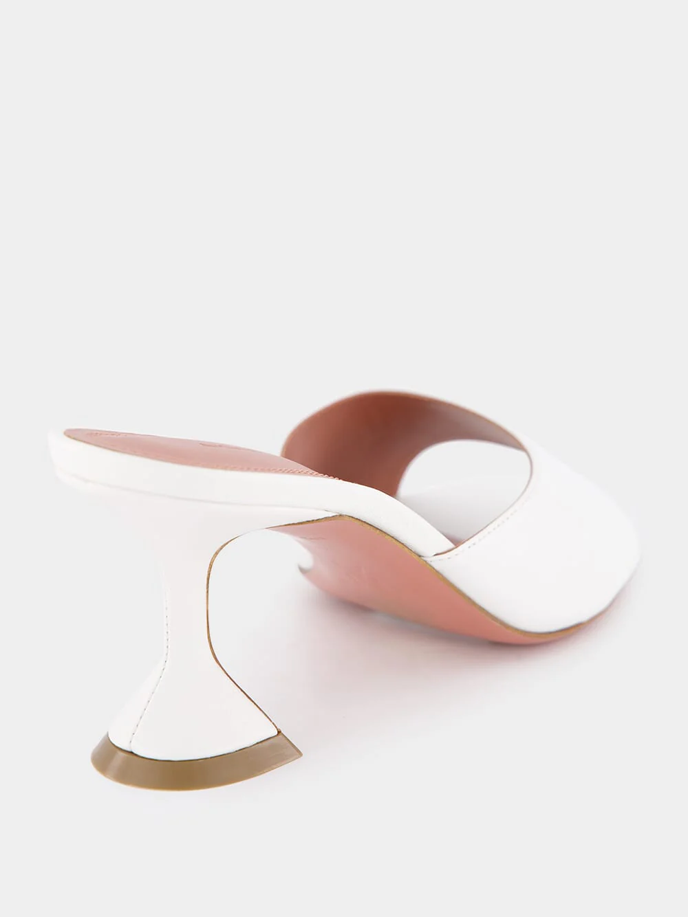 Lupita 70 White Leather Mules - Image 5