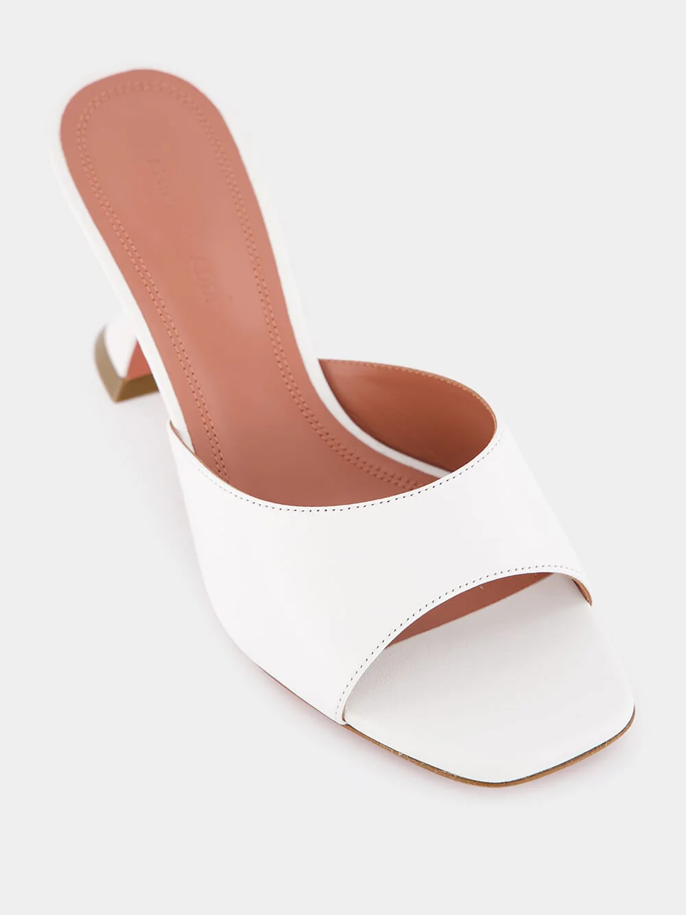 Lupita 70 White Leather Mules - Image 6