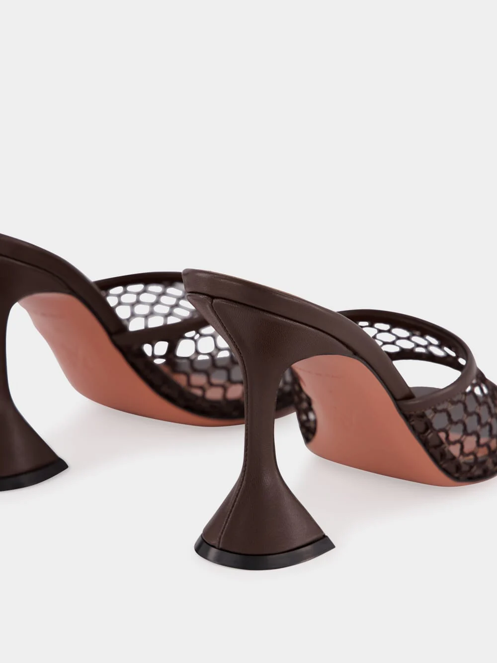 Lupita Mocha Net 95mm Slipper - Image 6