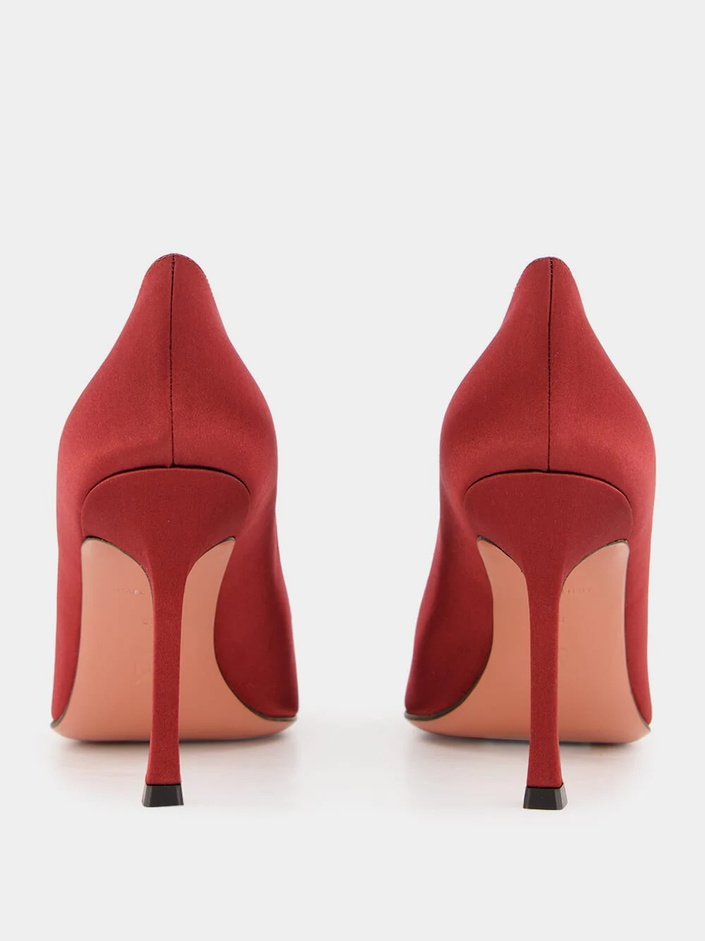 Red Camelia Satin Pumps - Image 5