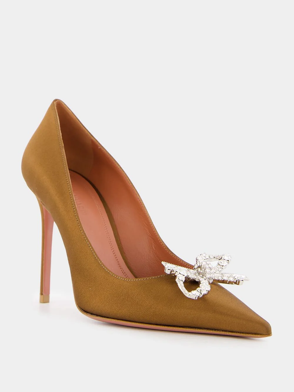 Rosie Mocha Satin Pumps - Image 3