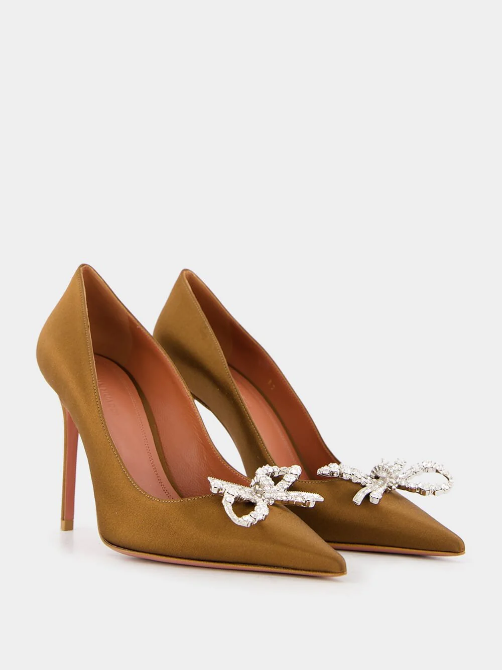 Rosie Mocha Satin Pumps - Image 4