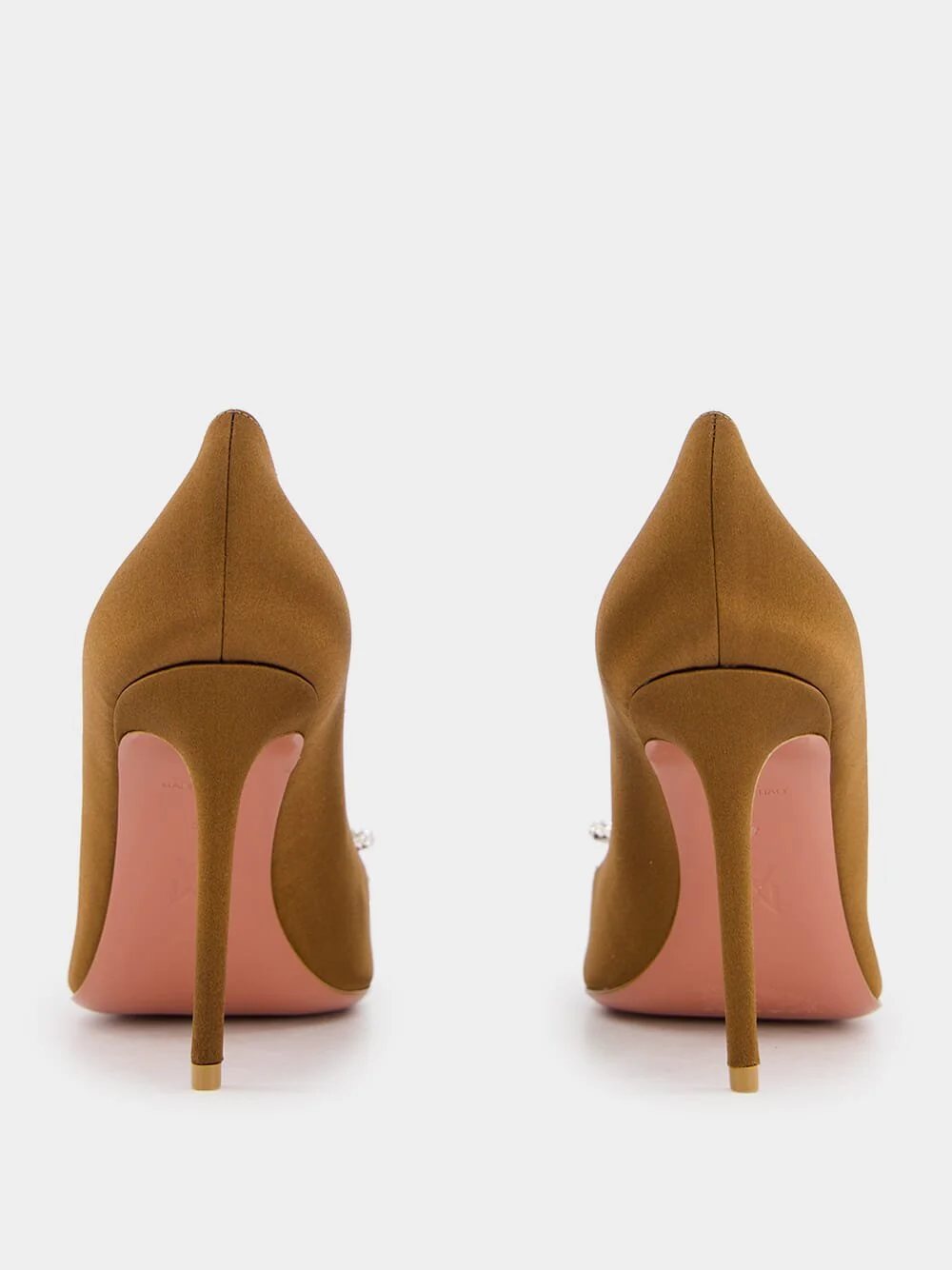 Rosie Mocha Satin Pumps - Image 6
