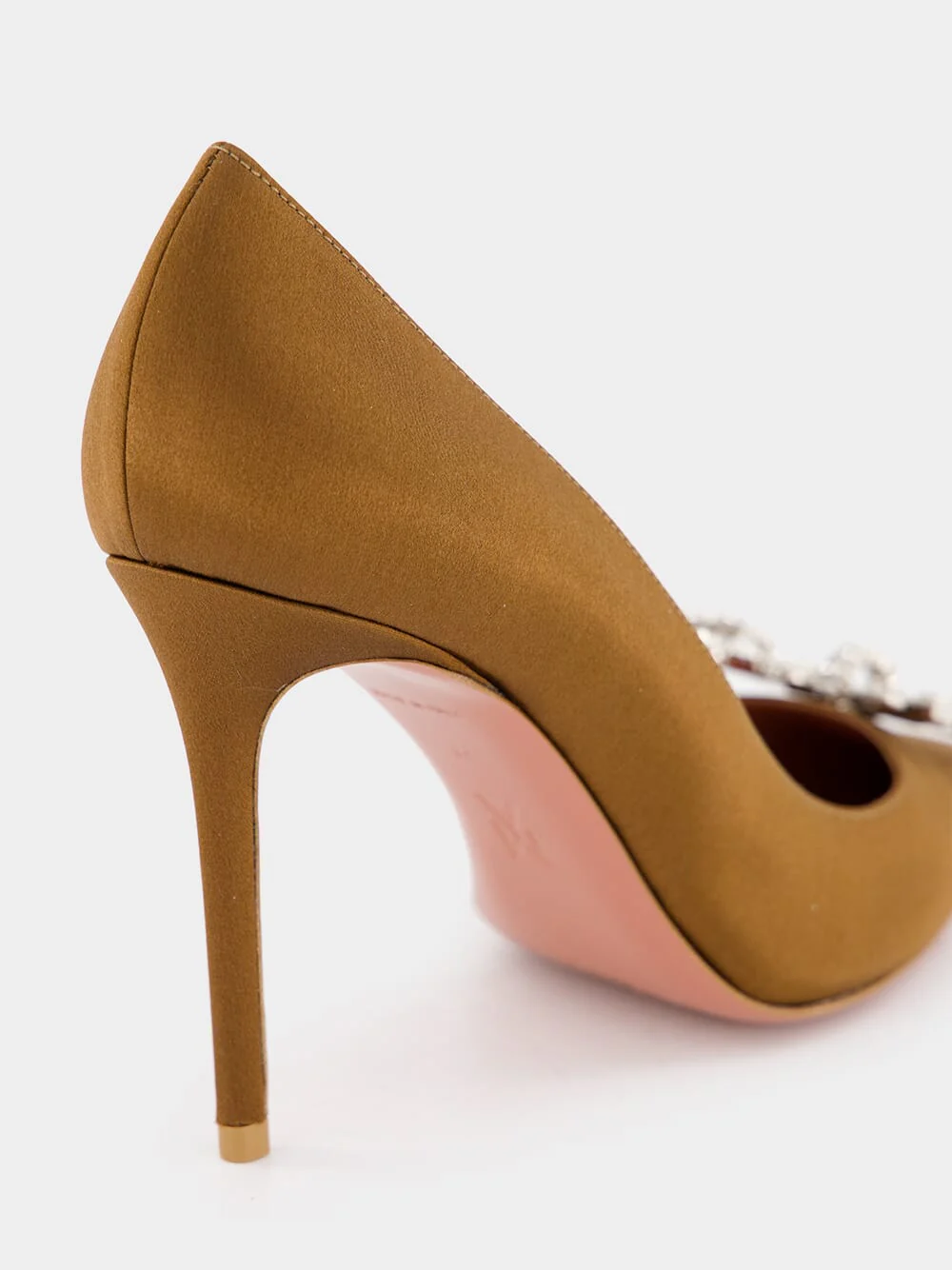 Rosie Mocha Satin Pumps - Image 7
