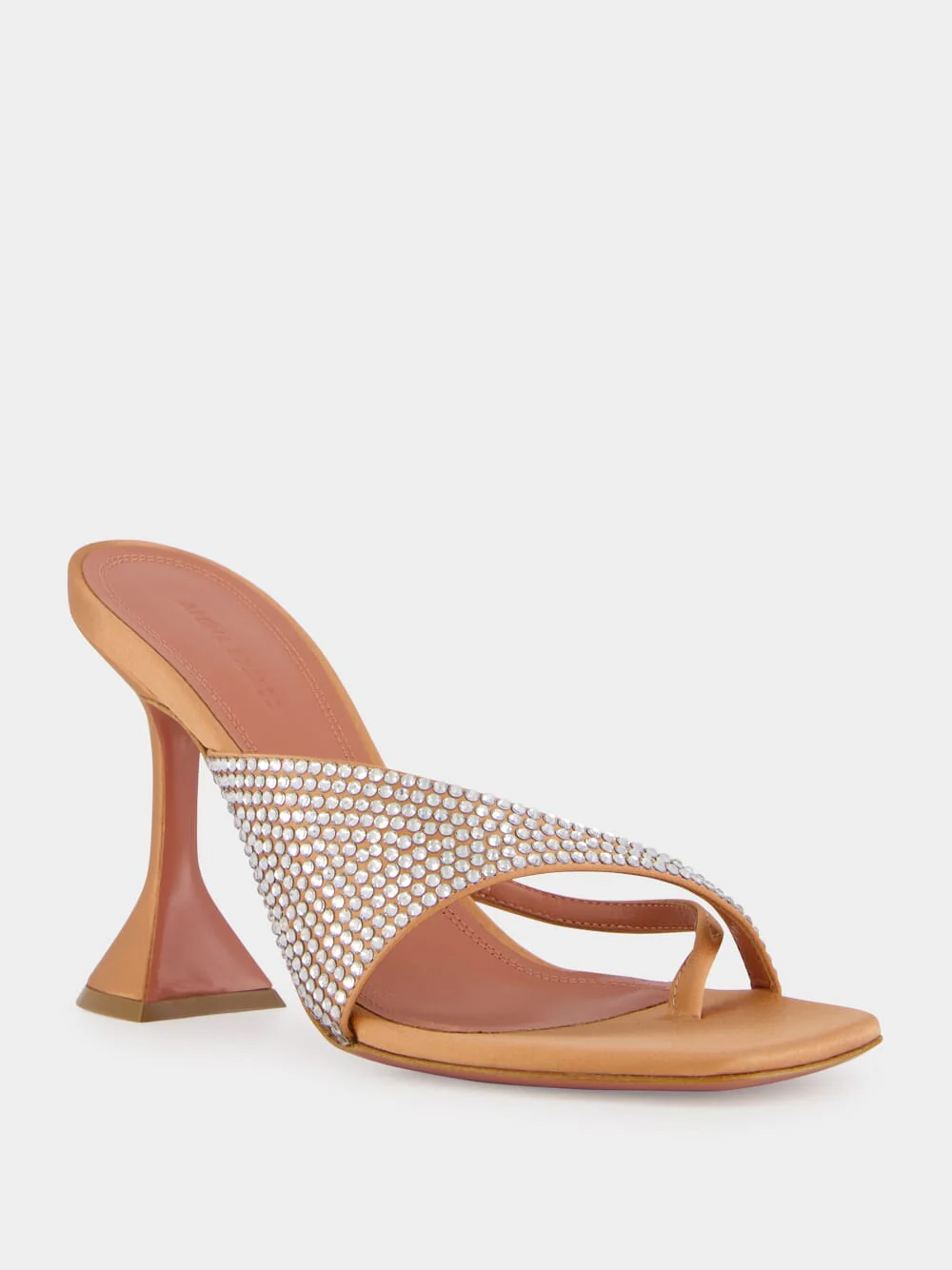 Shiona Latte Satin Slipper with Crystals - Image 2