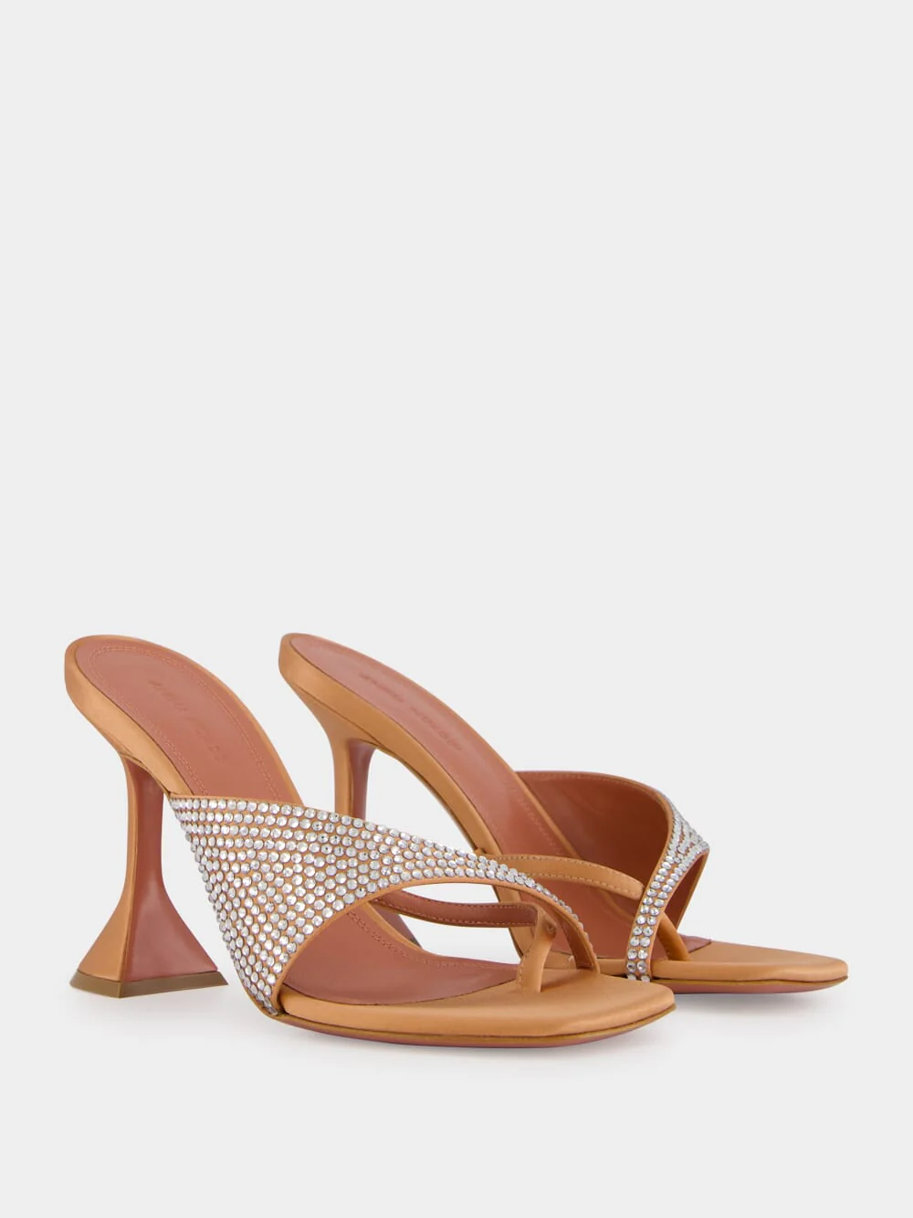 Shiona Latte Satin Slipper with Crystals - Image 3