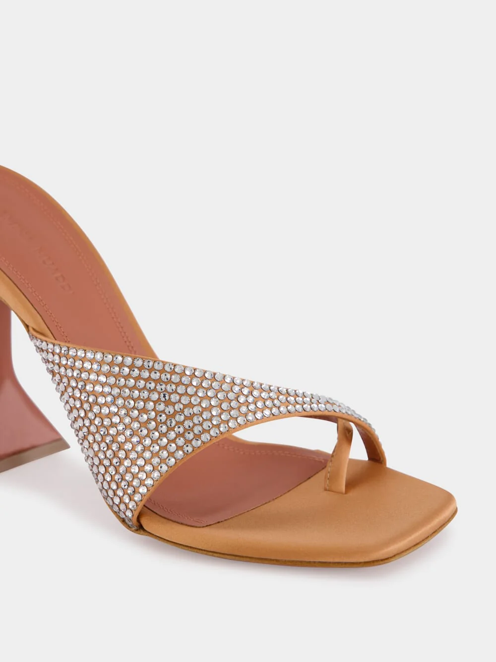 Shiona Latte Satin Slipper with Crystals - Image 6
