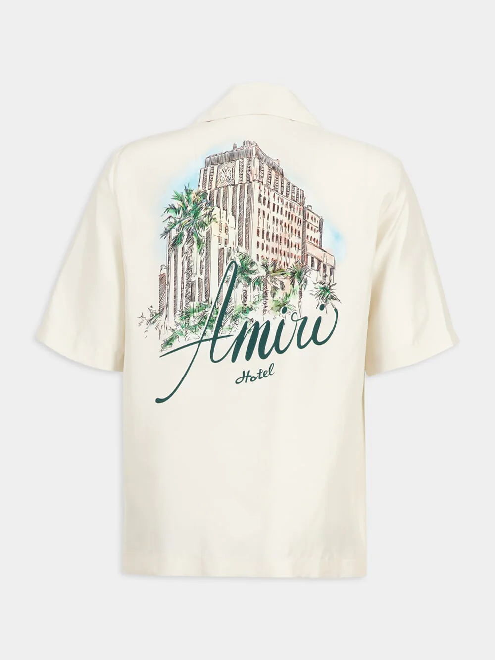 Alabaster Silk Amiri Hotel Bowling Shirt - Image 2
