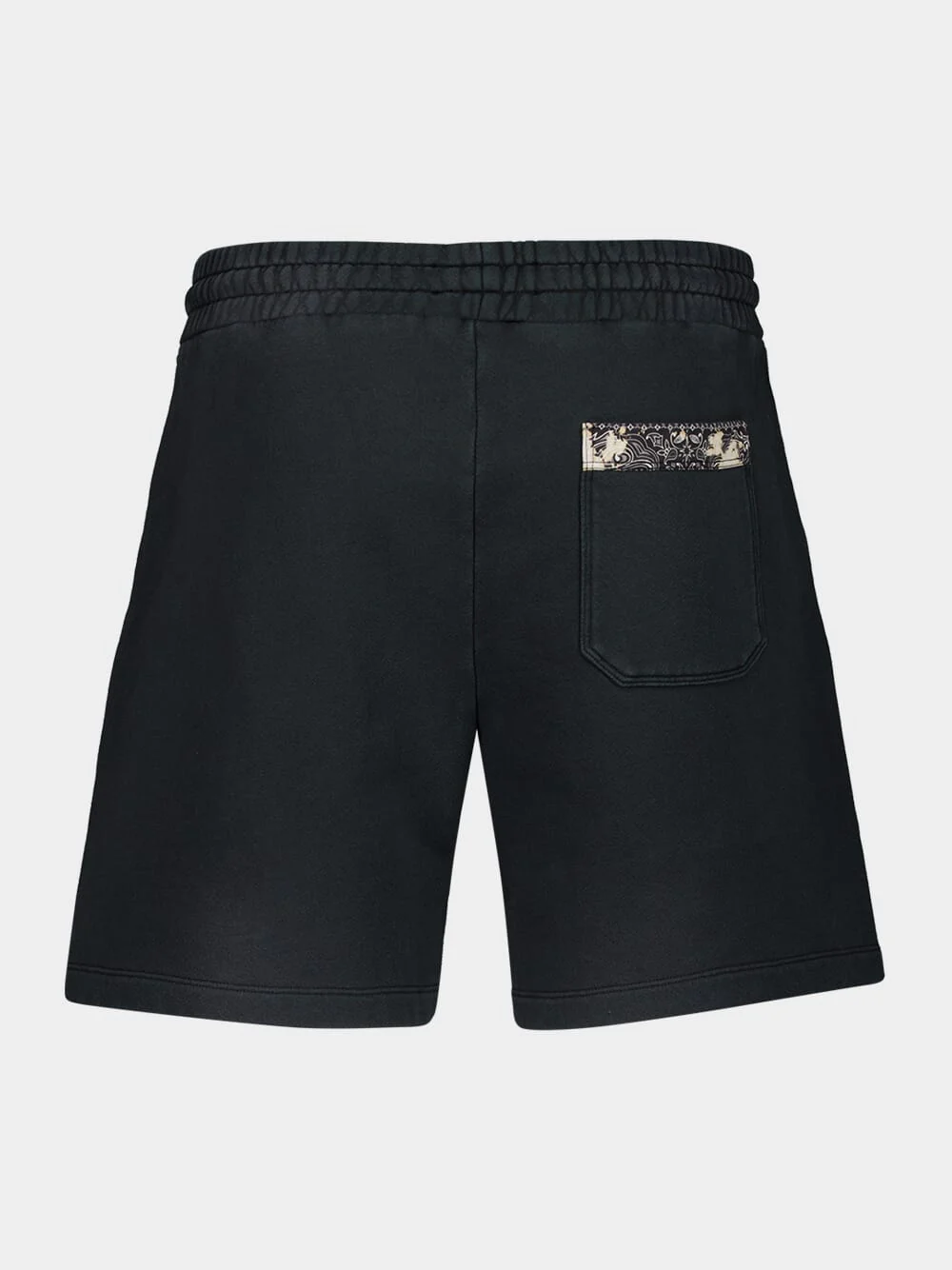 Black Bleach Bandana Cotton Shorts - Image 2
