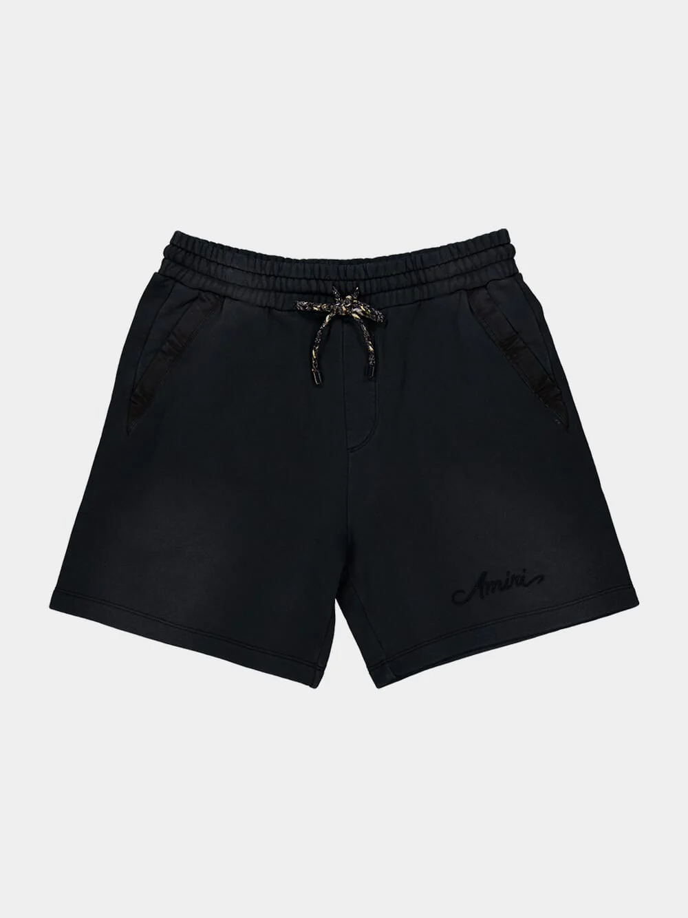 Black Bleach Bandana Cotton Shorts - Image 5
