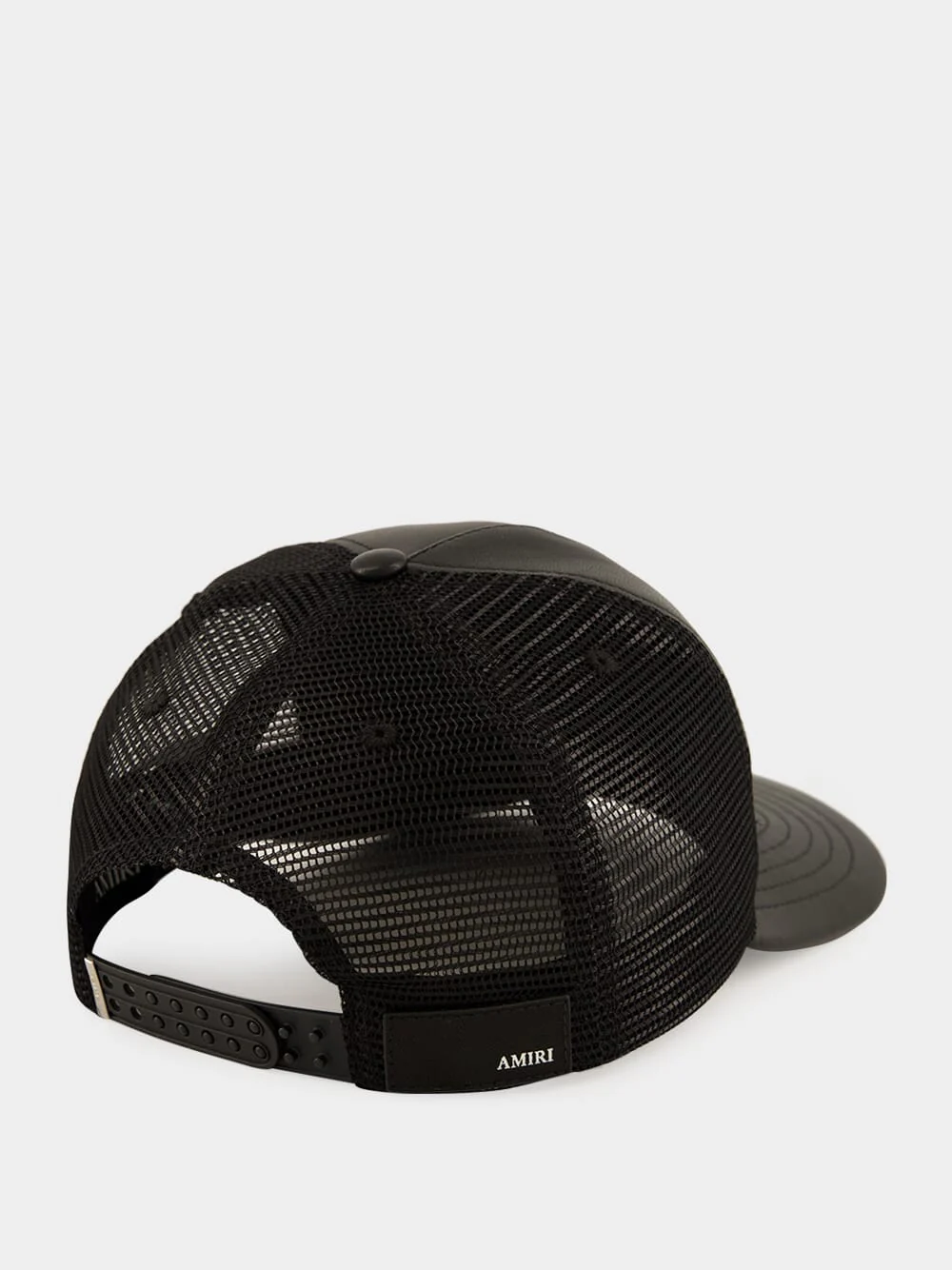 Black Leather MA Trucker Hat - Image 2