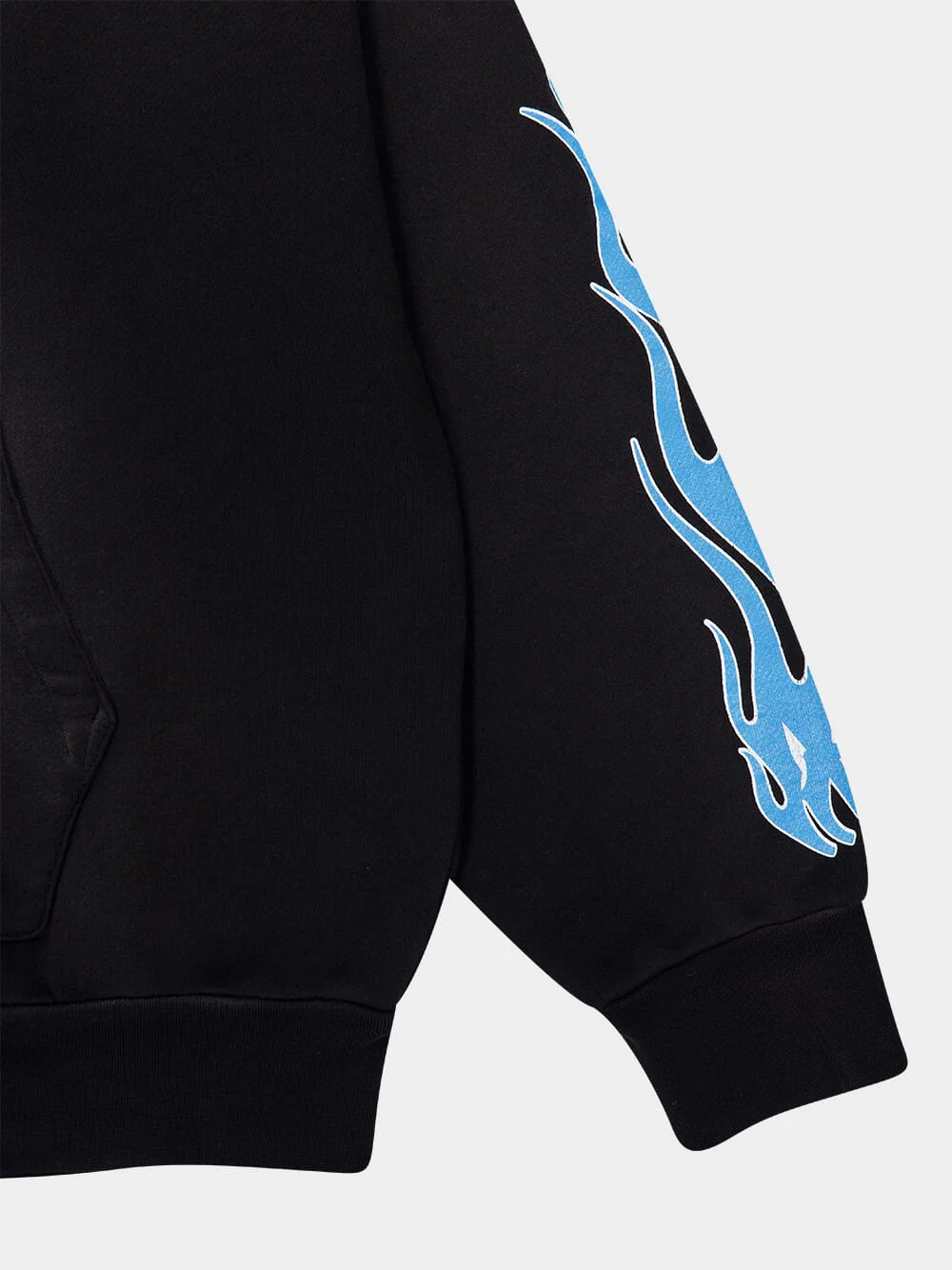 Black MA Flames Hooded Sweatshirt - Image 4