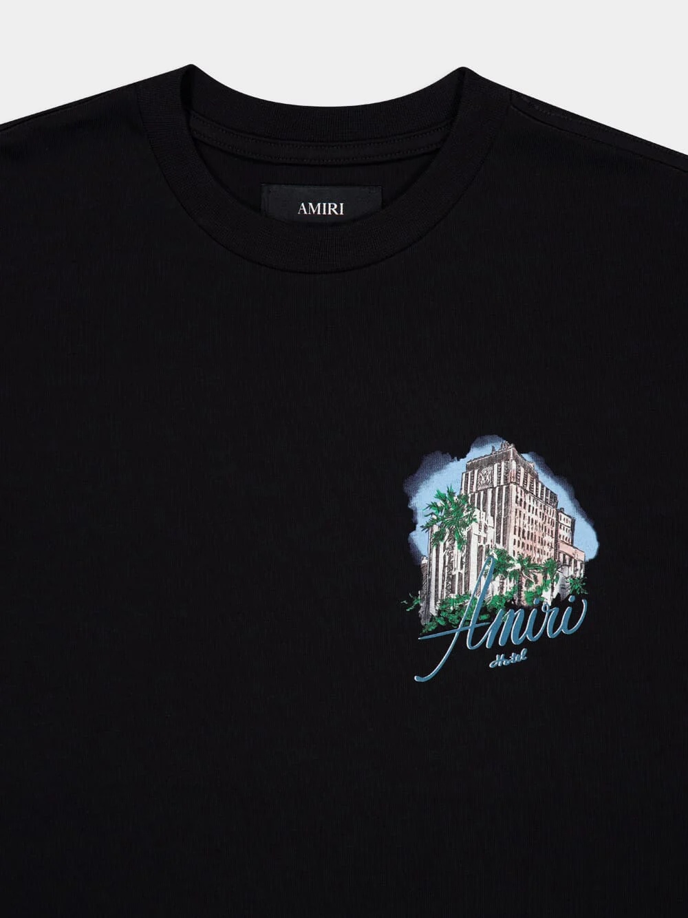 Black Oversized Hotel Print T-Shirt - Image 3