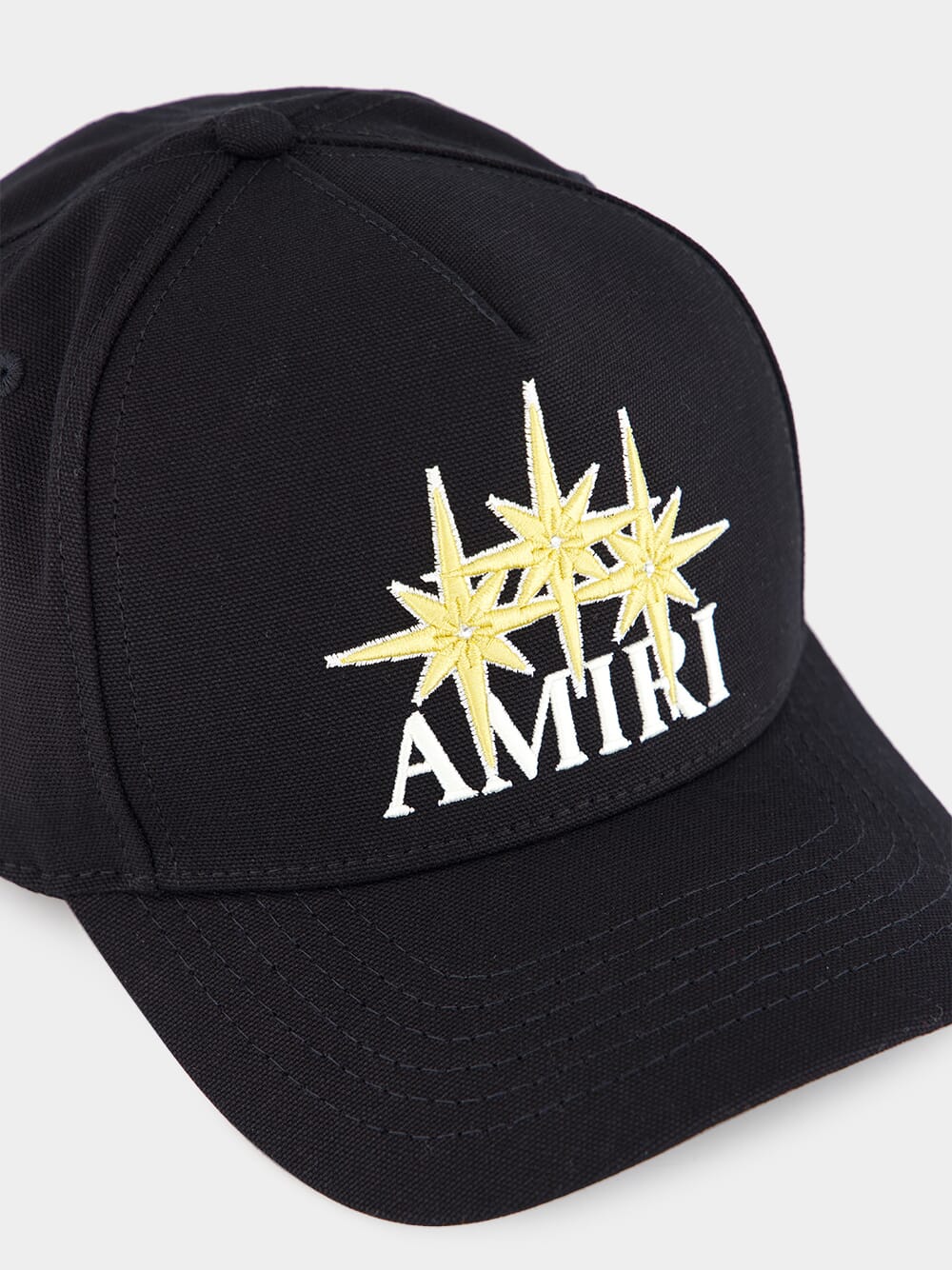 Black Starburst Cotton Canvas Cap - Image 6