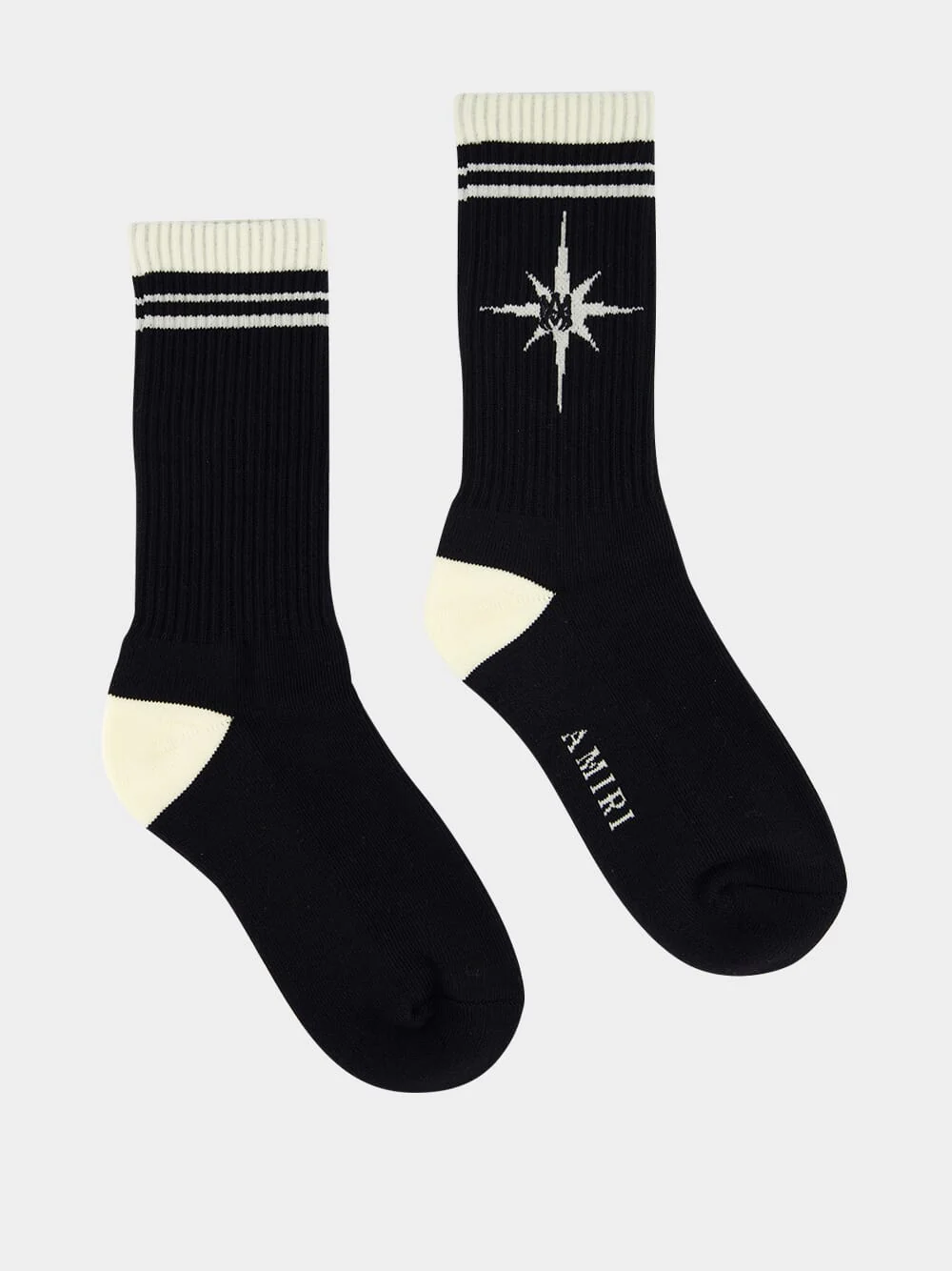 Black Starburst Cotton Socks