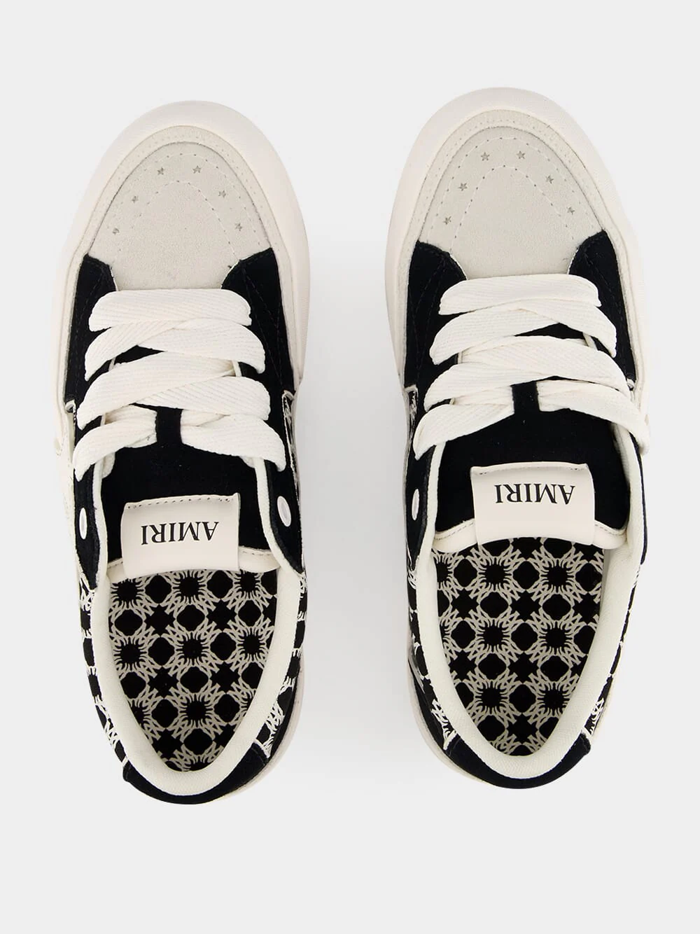 Black Sunset Skate Cotton Leather Low-Top Sneakers - Image 4