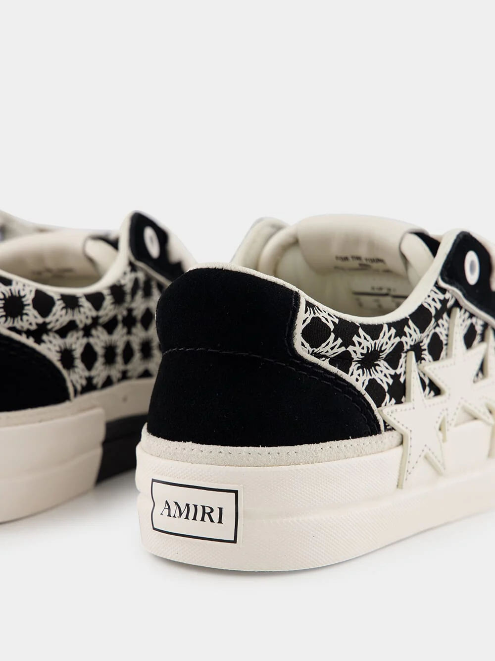 Black Sunset Skate Cotton Leather Low-Top Sneakers - Image 6
