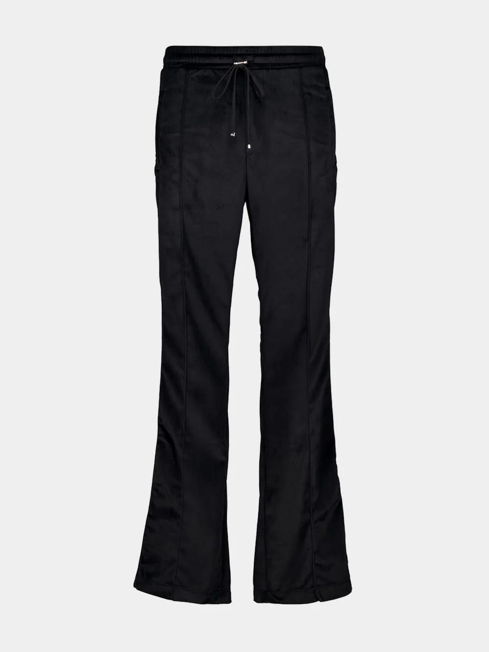 Black Velvet Flare Track Pants