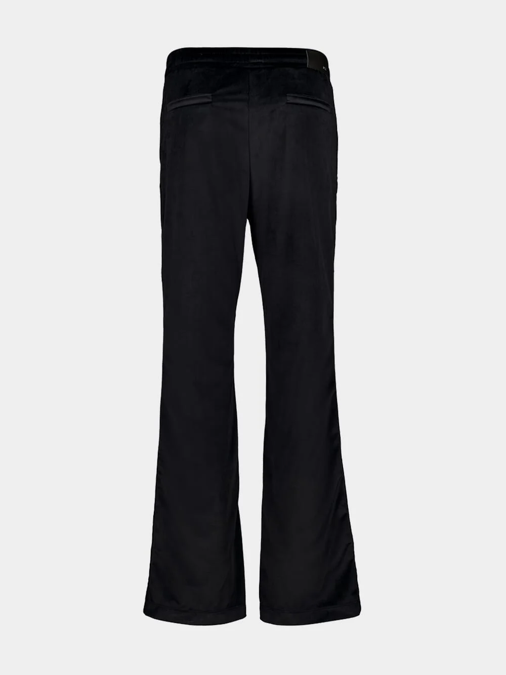 Black Velvet Flare Track Pants - Image 2