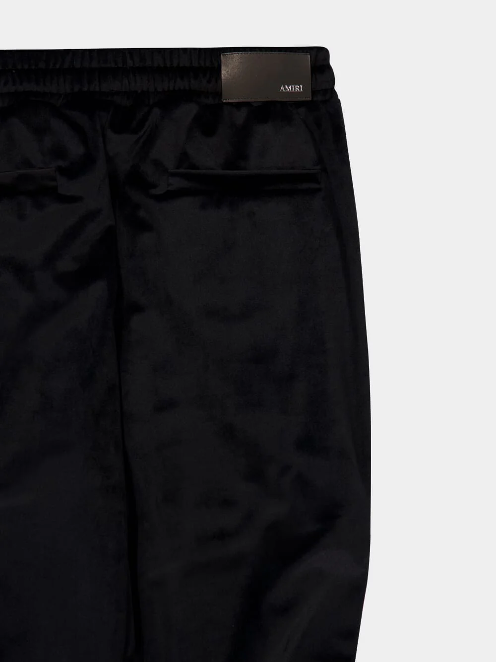 Black Velvet Flare Track Pants - Image 4