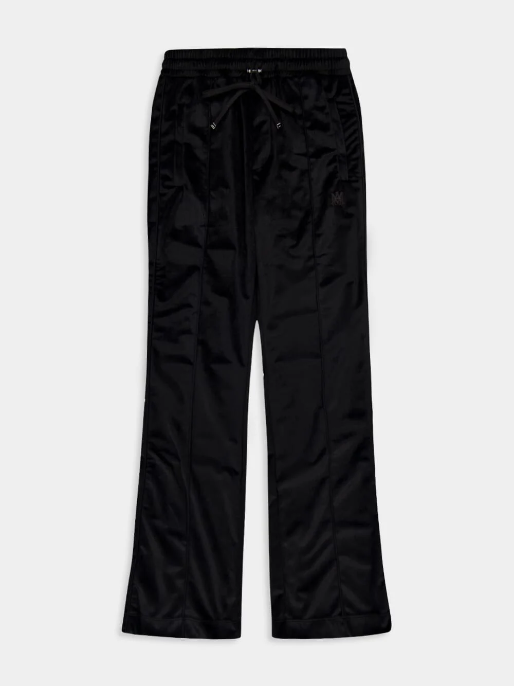 Black Velvet Flare Track Pants - Image 5