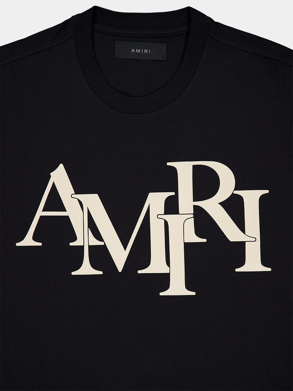 Black Staggered Logo T-Shirt - Image 5
