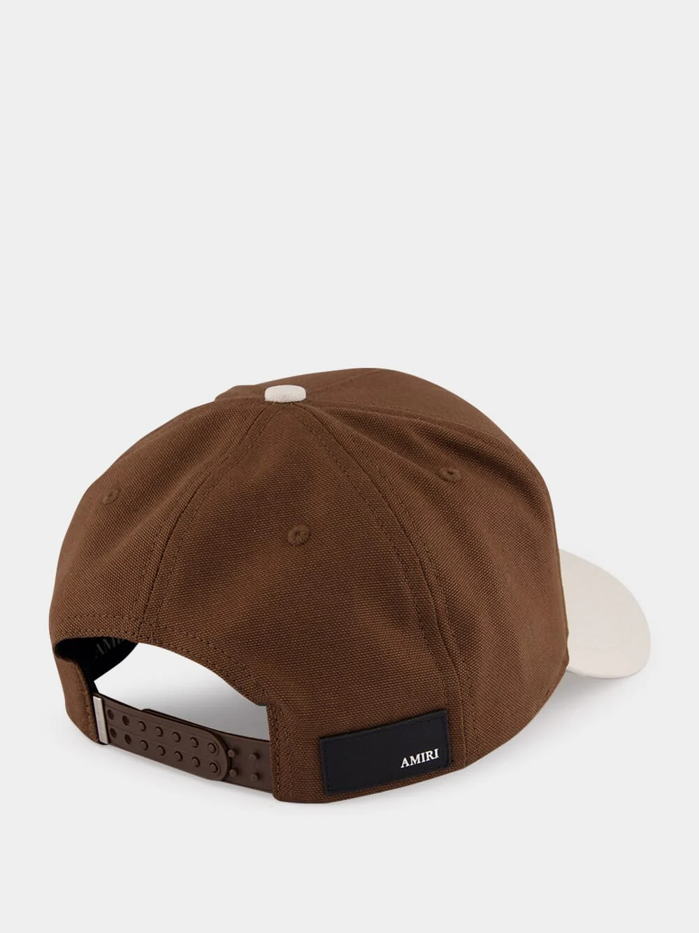 Dark Brown Two-Tone Cotton Cap - Image 2