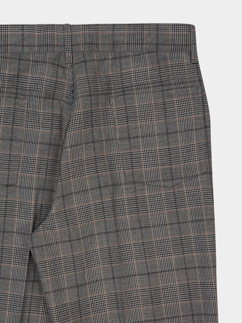 Dark Grey Check Boot Cut Pants - Image 3