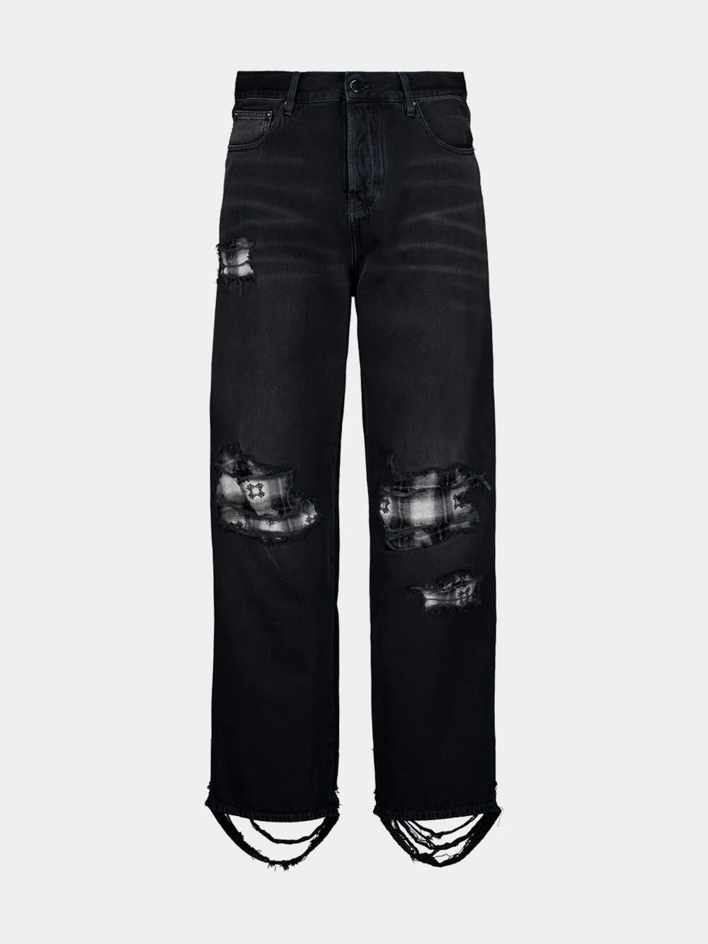 Flannel Repair Baggy Jeans - Image 2