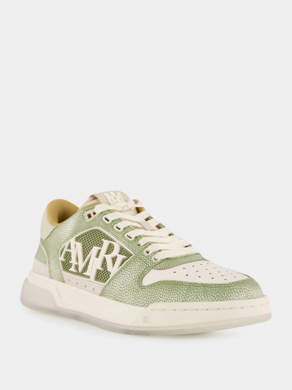 Green Tea Low-Top Leather Sneakers - Image 2