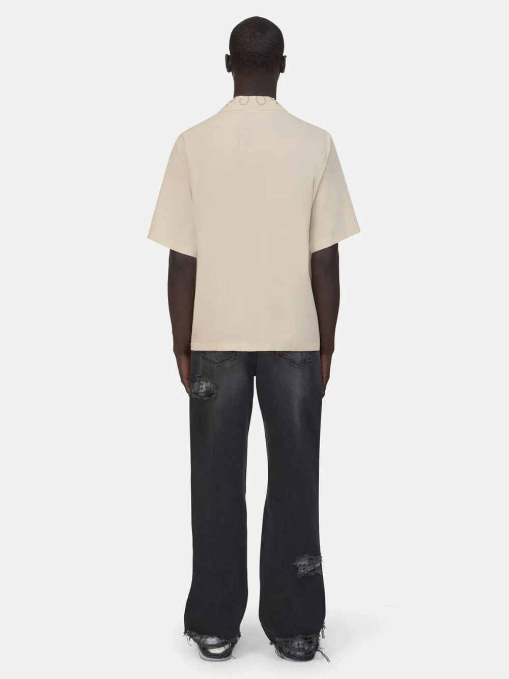 Ivory Studded Camp Shirt - Image 3