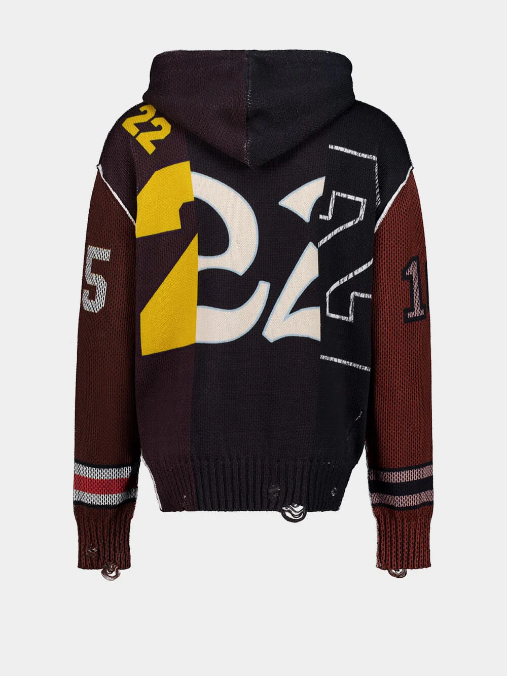 Multicolor Spliced Hooded Sweatshirt - Image 3