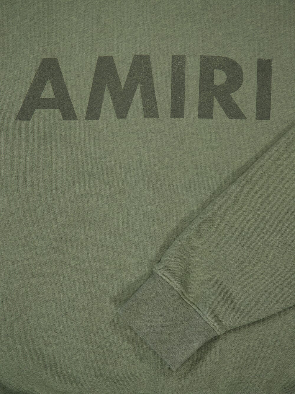 Olive Green Cotton Stencil Sweatshirt - Image 4