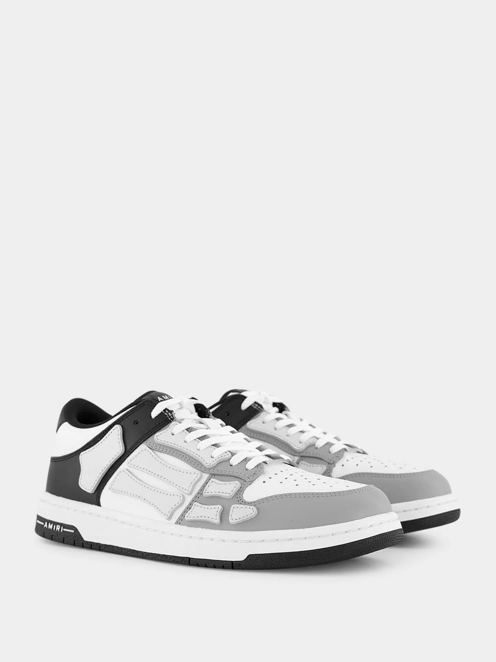 Black Leather Skel Low Sneakers - Image 3