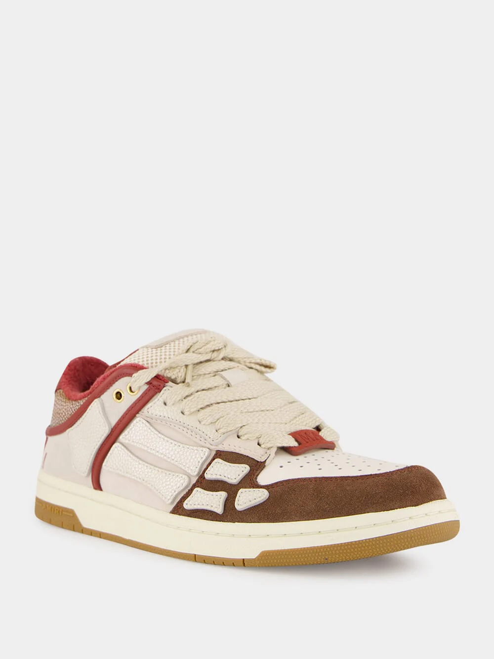 Tobacco Brown XL Skel Leather Sneakers - Image 2