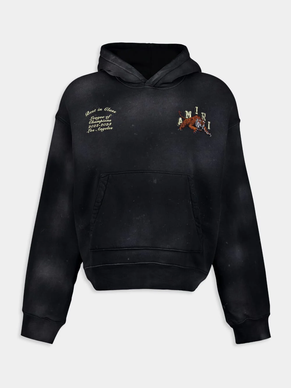 Vintage Tiger Rib-Trimmed Hoodie