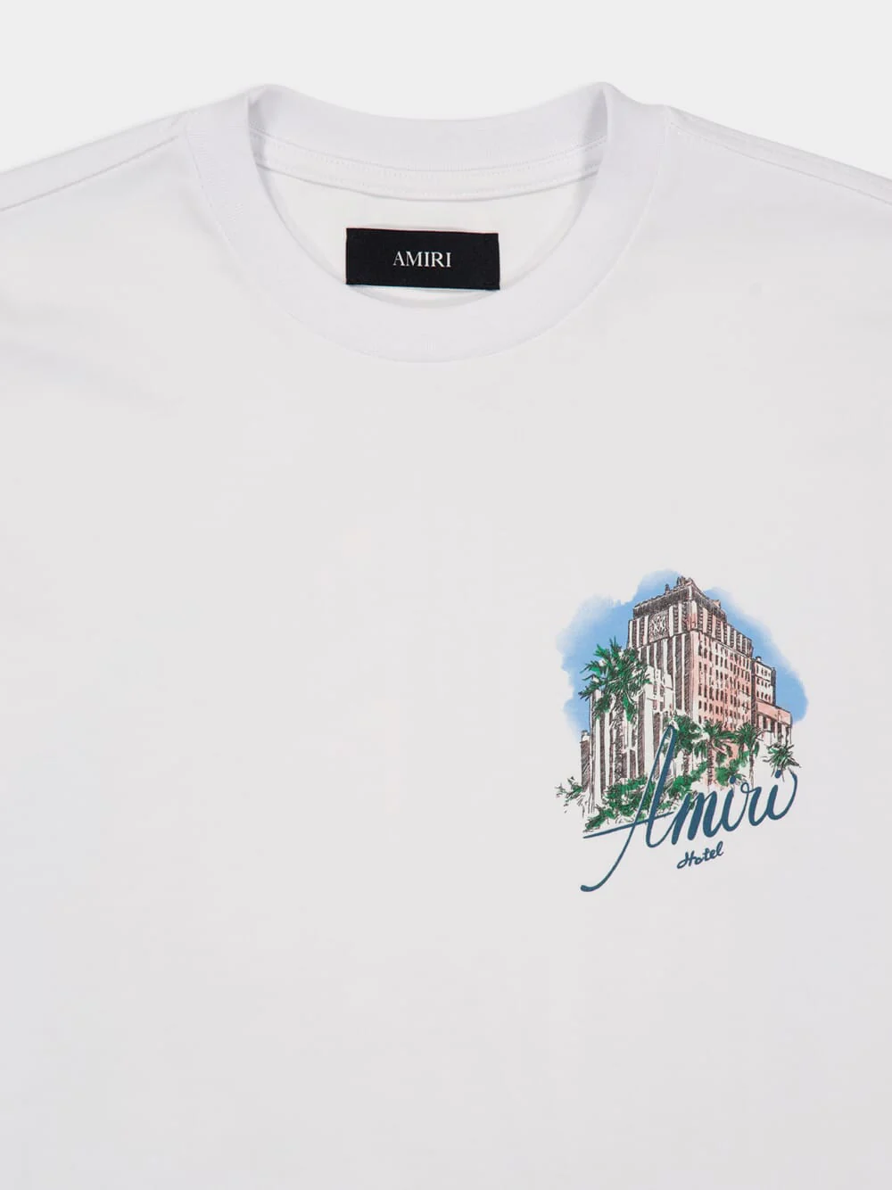 White Oversized Hotel Print T-Shirt - Image 3