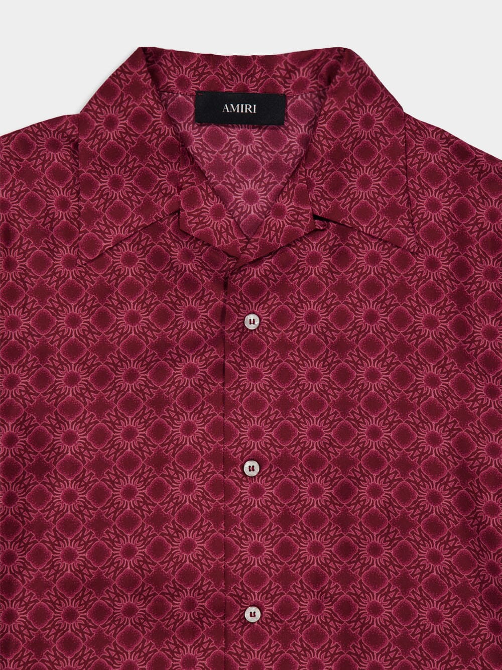 Wine Silk MA Quad Bowling Shirt - Image 5