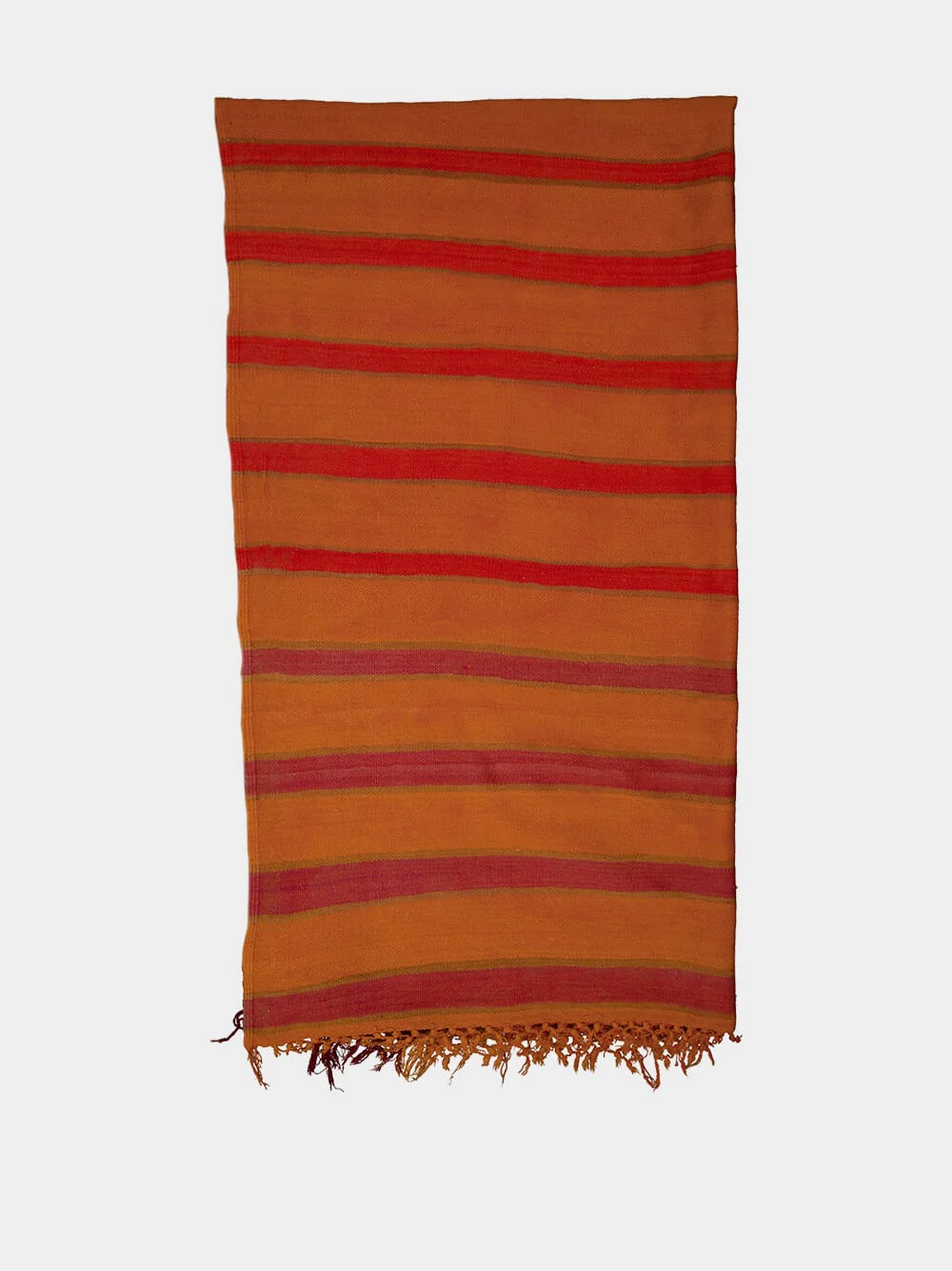 Symmetric Orange Striped Rug