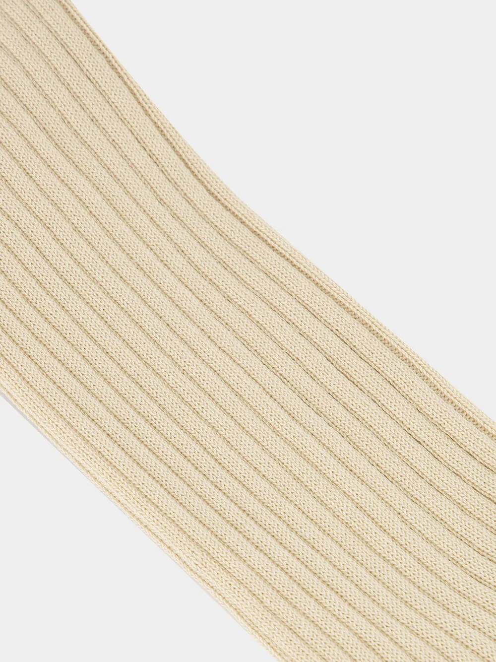 Beige Giza High Gauge Cotton Socks - Image 3