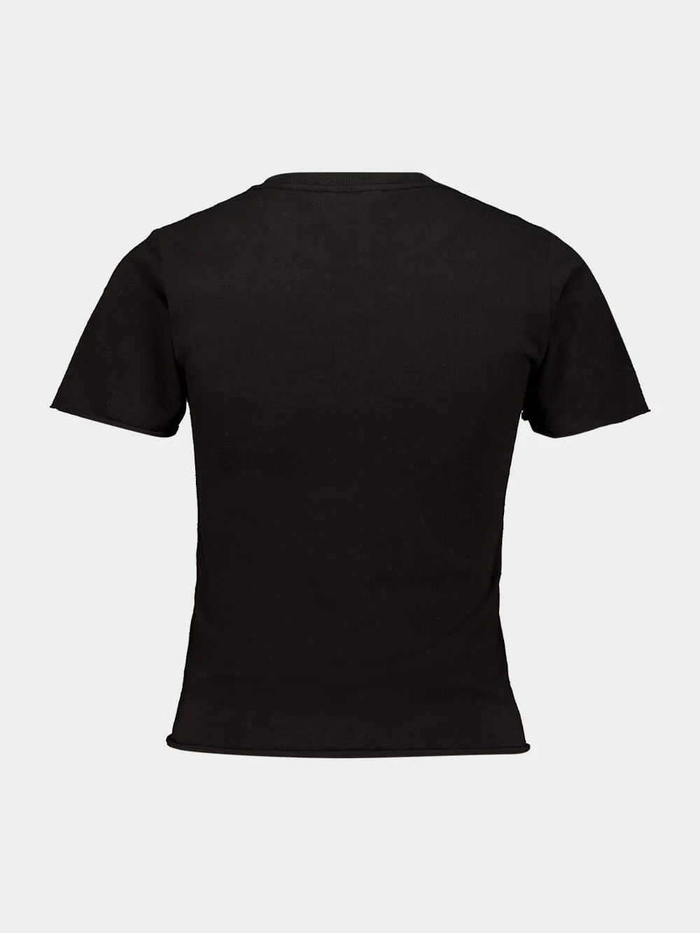 Black Brushed Organic Cotton T-Shirt - Image 2