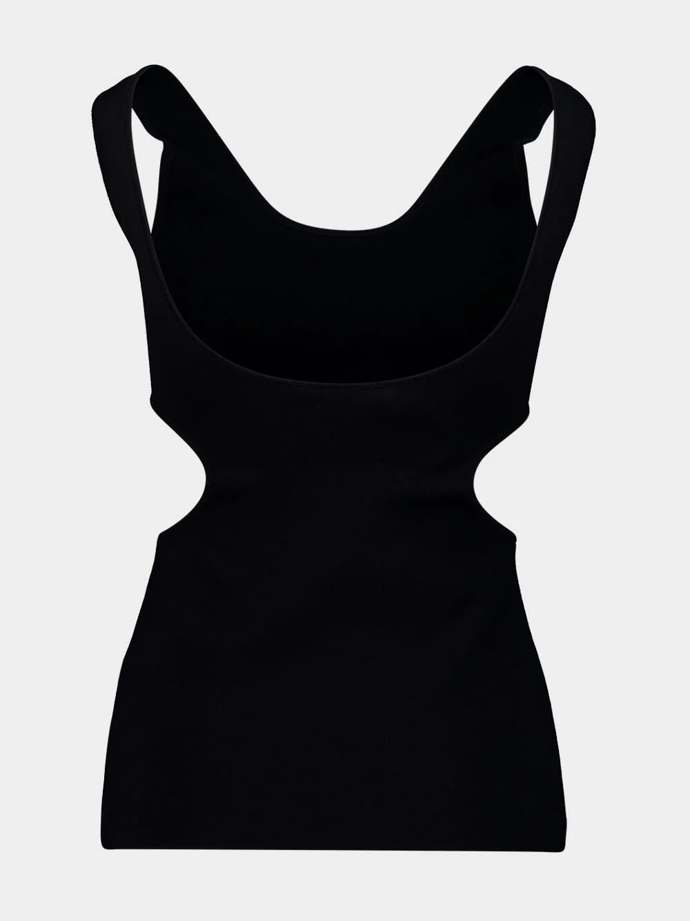 Black Double Faced Silk Cotton Tank - Image 2