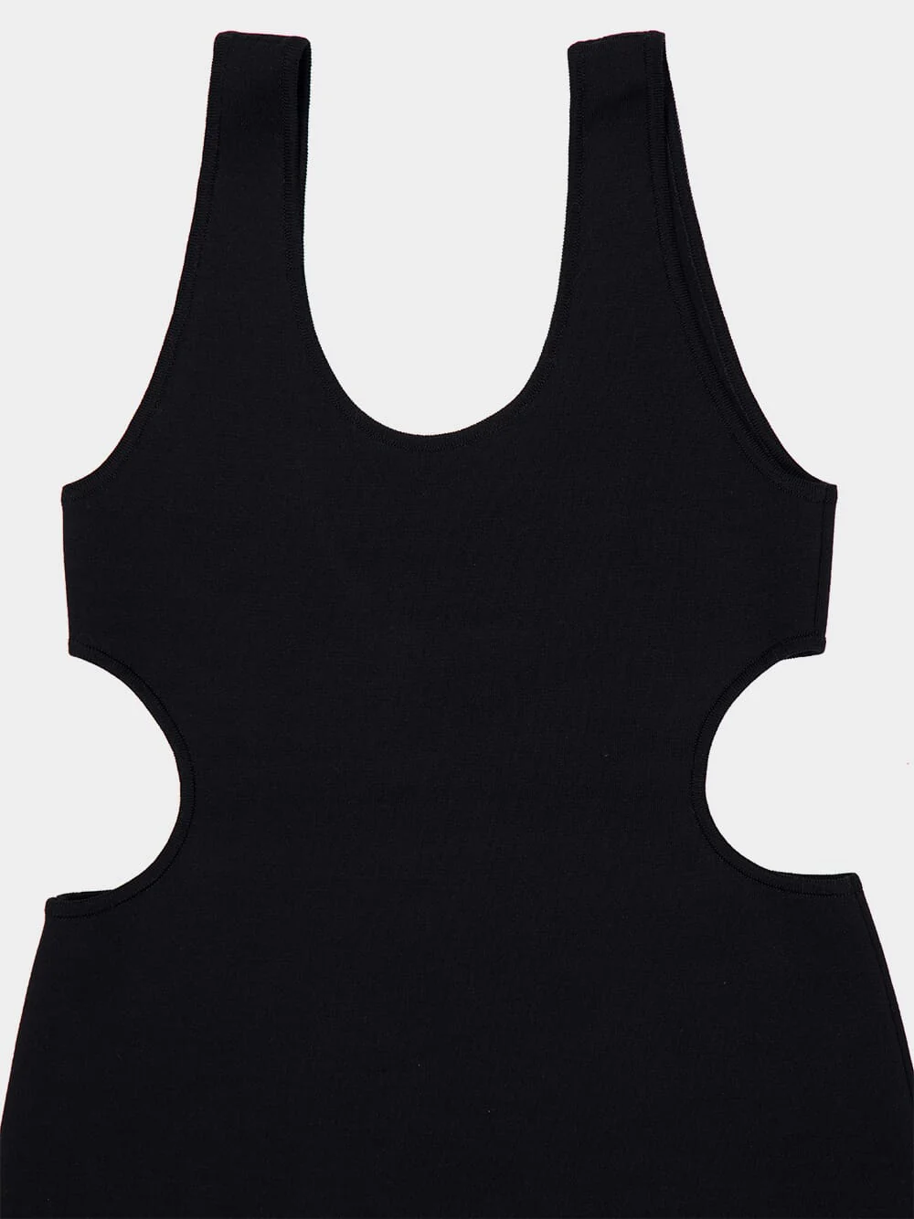 Black Double Faced Silk Cotton Tank - Image 3